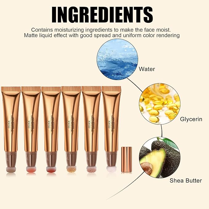 Contour Beauty Wand, Liquid Face Concealer Contouring Highlighter Blusher Stick with Cushion Applicator, Long Lasting Smooth Natural Matte Finish, Lightweight Blendable Super Silky Cream Contour Stick (03# Blush Peach)