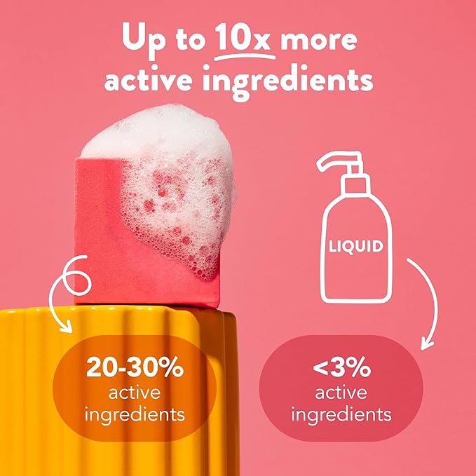 Ethique Rice Shampoo Bar for Dry and Damaged Hair - Sorbet |Paraben Free, Sulfate Free, Vegan, Cruely Free, 3.88 oz