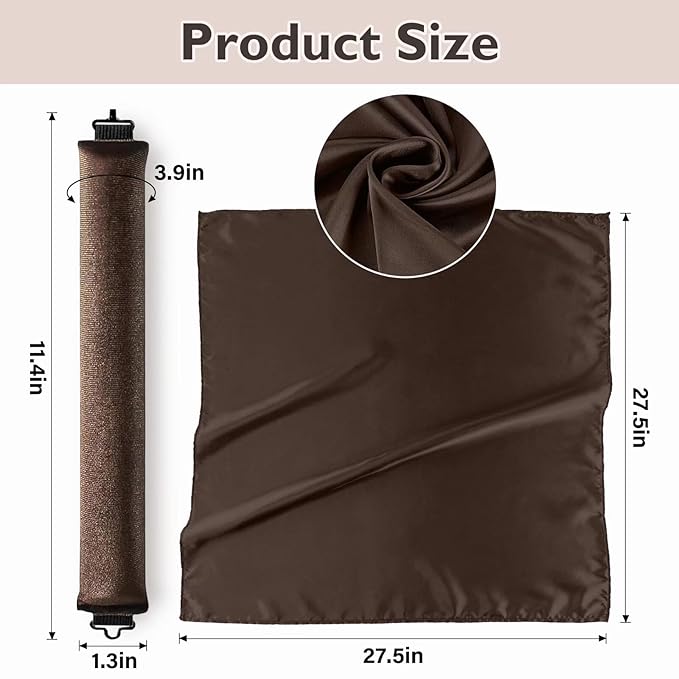 Overnight Hair Curlers Heatless Curls - 6 Pcs No Heat Blowout Curling Rods to Sleep In with Satin Hair Scarf