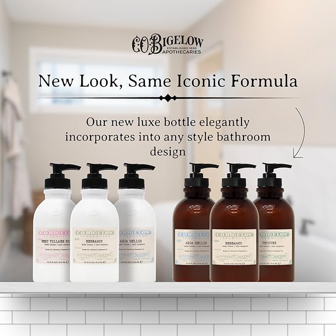 C.O. Bigelow Bergamot Body Lotion, Iconic Collection Moisturizing Body Lotion with Shea Butter, Borage Oil & Grapeseed Oil, 10.5 Fl Oz