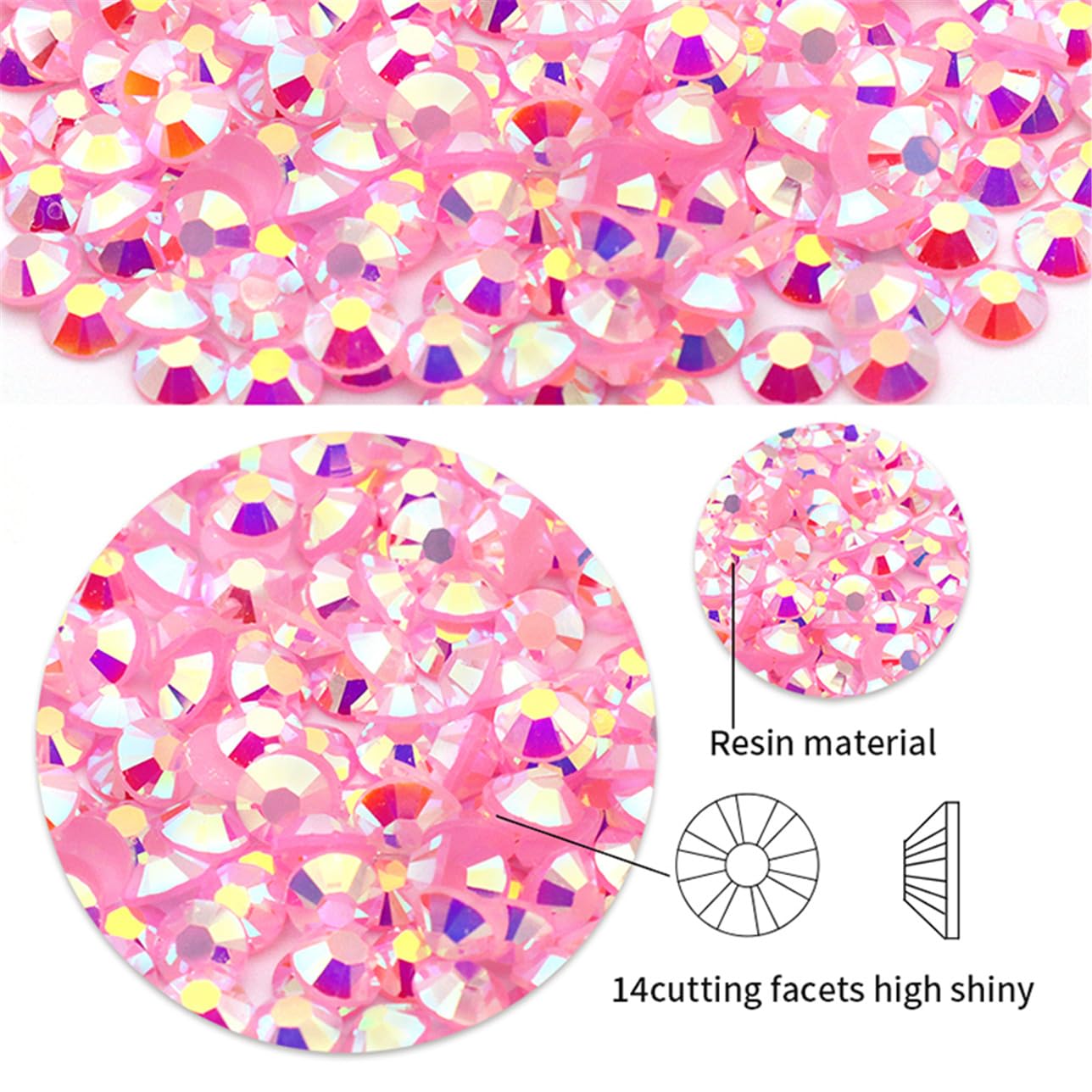 2250 Pcs SS16 4mm AB Flatback Rhinestones for Nails Art Crafts Glitter Round Shine Gems Crystals DIY Clothes Shoes （Orange AB）