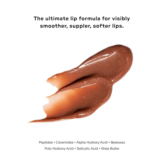 U Beauty The PLASMA Tinted Lip Compound - Anti-Wrinkle & Anti-Aging Treatment - Shimmery Plumping Lip Gloss, Hyaluronic Acid, Shea Butter, Salicylic Acid & Peptides Deeply Hydrate, Sunset - 15 mL