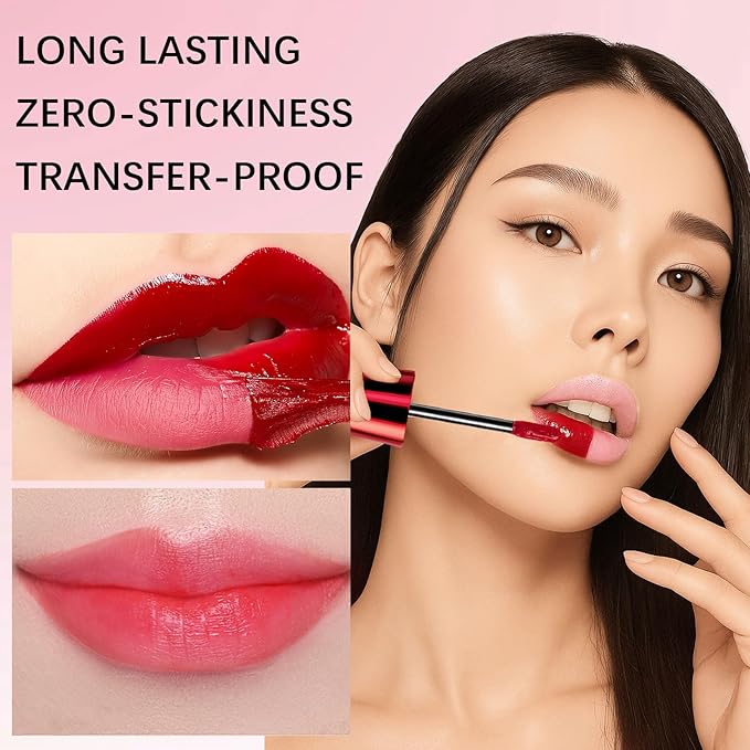 QueenDiary Lip tint Peel Off Lip Stain，Lip Stain Waterproof， Lip Tattoo Peel Off with Matte Finish, Long Lasting, Transfer-proof, Highly Pigmented Color (Crush Stain)