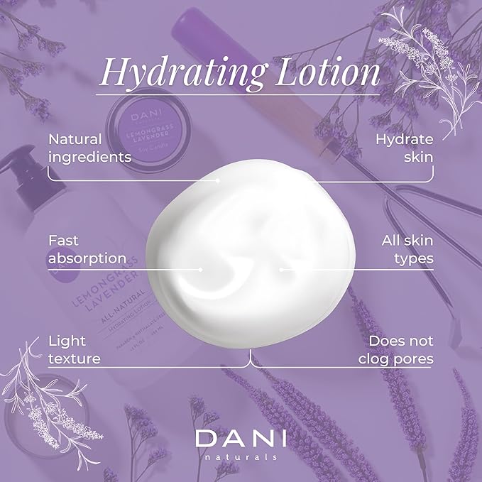 Naturals Hand & Body Lotion - Calming Lemongrass Lavender Scent, Moisturizing Lotion with Aloe Vera, Shea Butter & Vitamin E, Deep Hydration for Dry Skin, All Skin Types - 12 Oz
