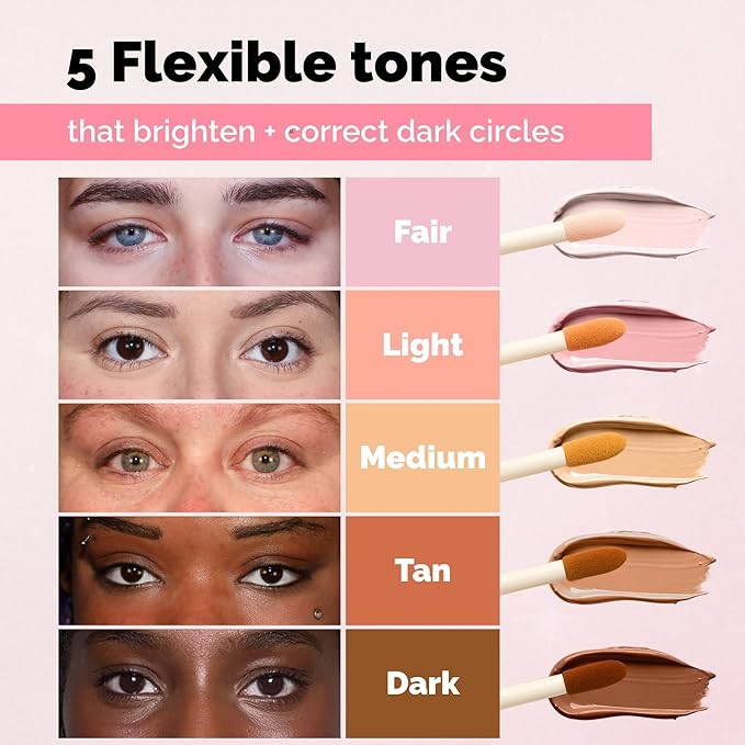 Elizabeth Mott Thank Me Later Under Eye Brightener & Primer – Hydrating Color Corrector for Dark Circles – Lightweight Concealer Base for Mature Skin, Fair Shade 5ml