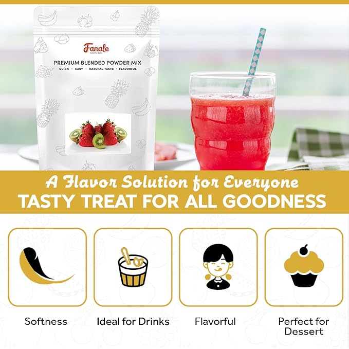 Fanale Premium Watermelon Bubble Tea Flavoring Powder | Perfect for Baking, Smoothies, Desserts and Drinks | Instant Flavoring Powder for Boba Milk Tea - 2.2 Pounds (Pack of 1)