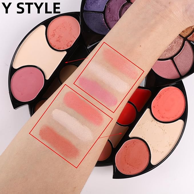57 Colors Makeup Set (Type Y) for Valentines Day Gifts, Professional Makeup Kit for Women Full Kit, High Pigmented Eyeshadow Palette for Beginners, Make up Gifts for Girls and Teens