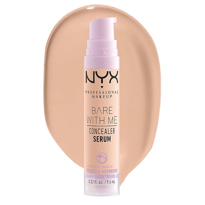 NYX PROFESSIONAL MAKEUP Bare With Me Concealer Serum, Up To 24Hr Hydration - Vanilla