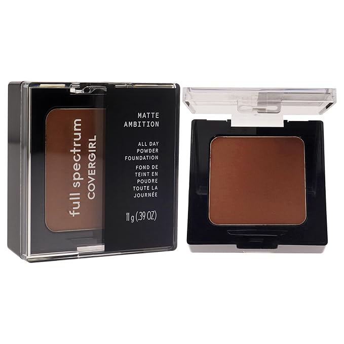 COVERGIRL Matte Ambition, All Day Powder Foundation, Deep Cool 3, 0.38 Ounce