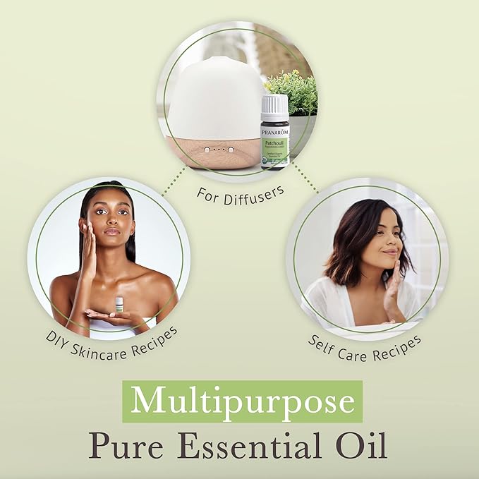 Pranarom - Patchouli Essential Oil (5ml) - 100% Pure Natural Therapeutic Grade Essential Oil for Diffusing and Perfumes | USDA and ECOCERT Certified Organic