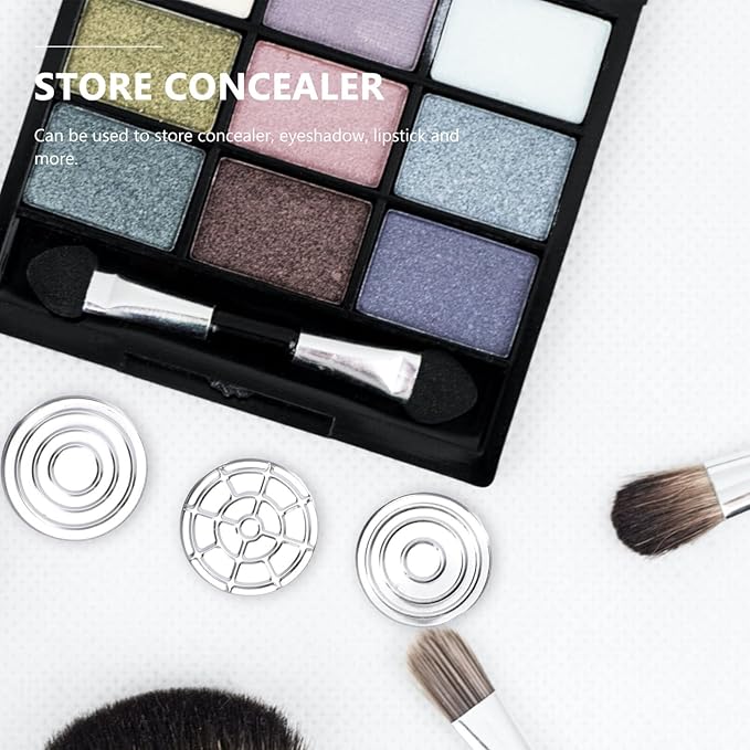 Lurrose 22pcs Empty Metal Pans Tin Palette Eyeshadow Pans Watercolor Palette Refillable Container Eyeshadow Blush Lipstick Organizer for Cosmetic Palettes