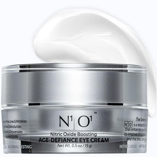 Age-Defiance Eye Cream - Day & Night Moisturizer with Nitric Oxide, Hyaluronic Acid, Complex Peptides, Ceramides - Hydrating Eye Cream for Dark Circles, Wrinkles, Fine Lines, Puffiness - 0.5 oz.