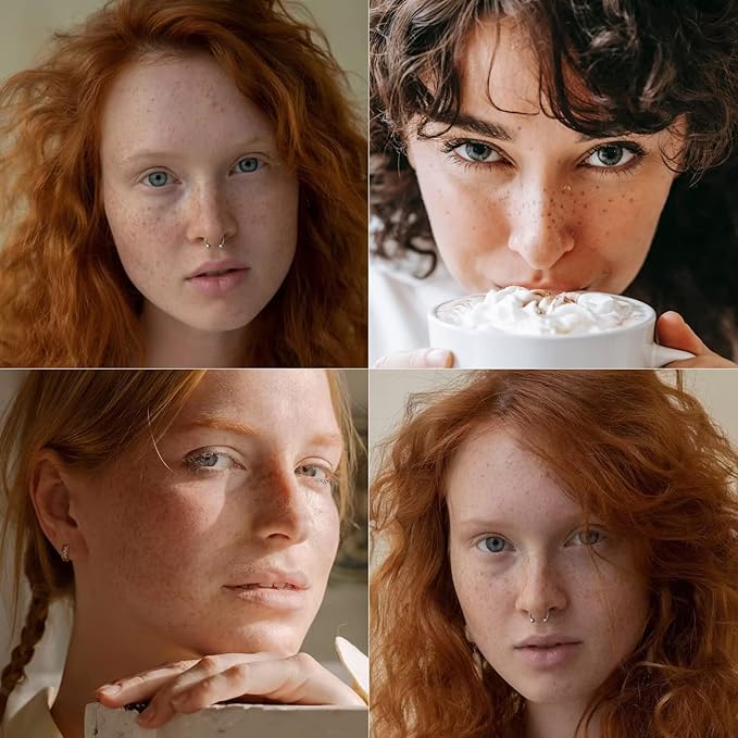 Freckle Pen 2 Colors, Natural Lifelike Freckle Makeup Pen Magic Freckle Color,Waterproof Longlasting Soft Dot Sopt Pen,for Natural Effortless Sunkissed Makeup-Light Brown&Natural Coffee