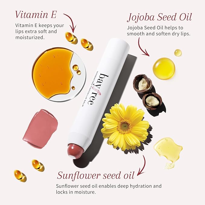 Tinted Lip Balm Plumper, Glossy, Pump Lips, Lightweight, Moisturize & Tint with Jojoba Seed Oil, Vegan Lip Balm Lip Care Present, Shimmer Orchid