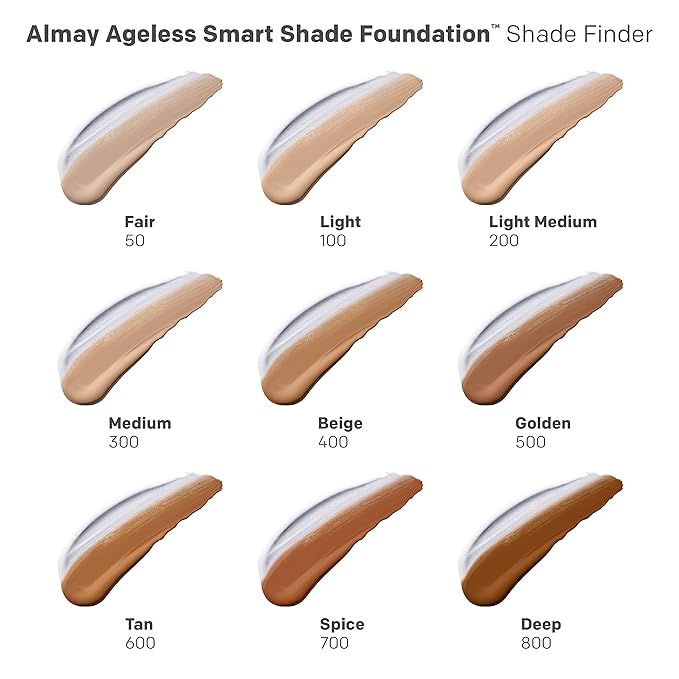 Almay Anti-Aging Foundation, Smart Shade Face Makeup with Hyaluronic Acid, Niacinamide, Vitamin C & E, Hypoallergenic-Fragrance Free, 050 Fair, 1 Fl Oz (Pack of 1)