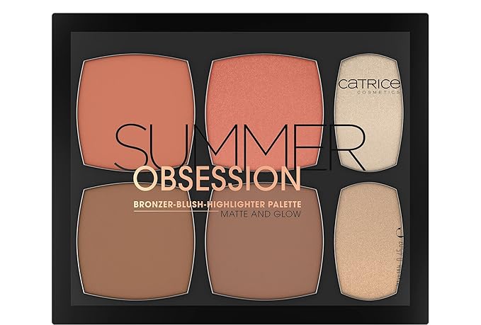 Catrice | Summer Obsession Bronzer, Blush, & Highlighter Palette Matte and Glow | Face Makeup for All Skin Types | Vegan & Cruelty Free | Made Without Parabens & Microplastic Particles