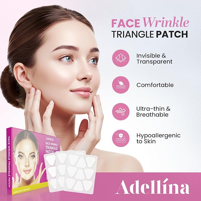 New Anti Facial Wrinkle Patches: Anti Wrinkle Patches Overnight - Smile Line Pathces - Facial Wrinkle Patche for Forehead, Smile Line, Under Eye 144 Pcs (1 Count (Pack of 144), Unscented)