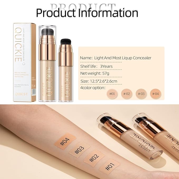 Stay Matte Liquid Foundation Concealer, Silky, Mist, Moisturizing, Long-Wear Liquid Makeup, Sheer To Full Coverage for A Hydrated, Natural Nude Looking Glow & Luminous, Dewy Finish On All Skin Types (#02)