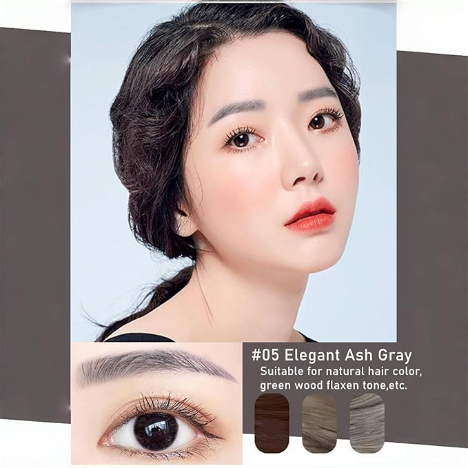 Eyebrow Pencils for Women,1Pack Micro Brow Pencil Waterproof Smudgeproof,Ultra-Precise Tip,Gray Eyebrow Pencil for Older Women,Built-In Spoolie Brush,05 Elegant Ash Gray.