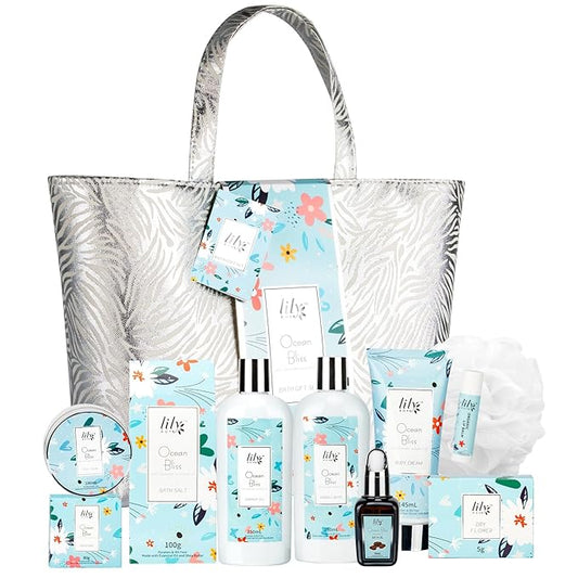 Mothers Day Gift for Mom - XXXL Bag Spa Gift Set for Women Luxury Bath and Body Gift Bag Set for Women Spa Kit Pampering Gifts for Her Christmas Birthday Gifts Spa Bath Gift Set with Shower Gel