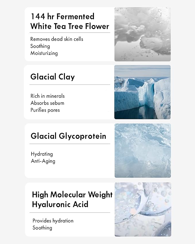 VIDIVICI Korean Deep Pore-Cleansing Clay Mask – Gently Exfoliates & Soothes Oily, Sensitive Skin – Mud Wash-Off Formula for Sebum Control, Cooling Hydration & Pore Tightening – 3.38oz