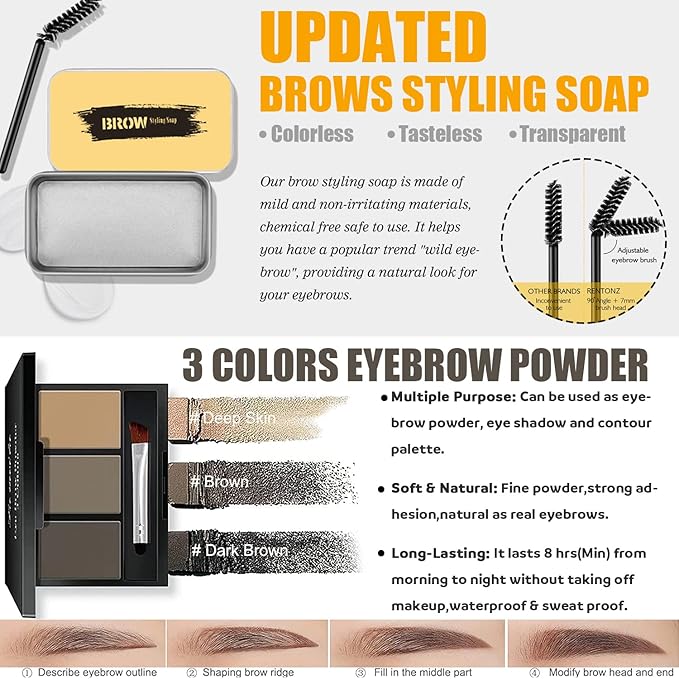 All in One Makeup Kit,Includes Naked Eyeshadow,Liquid Foundation,CC Cream,Lipstick Set,Mascara,Makeup Brush,Makeup Sponge,Eyebrow Powder,Eyebrow Soap,Eyeliner Stamp, Primer,Contour Stick,Cosmetic Bag