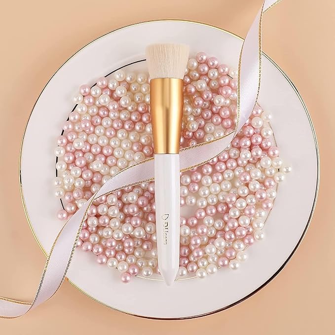 DUcare Flat Top Foundation Brush, Premium Contour Kabuki Brush, Professional Makeup Brush, Densely Packed Bristles, Multi-Purpose Face Buffing Blending Makeup Brushes for Liquid/Cream/Powder