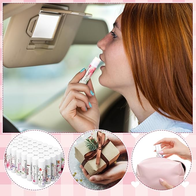 50 Pcs Bible Verse Lip Balm Bulk Christian Gifts for Women Faith Religious Moisturizing Lip Balm with Scripture Inspirational Lip Care Product for Friend Teacher Worker Employee