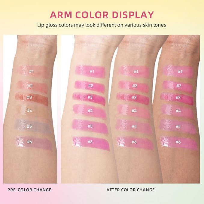 Juicy Lips Plump Shift, Click Plumping Lips Glasting Melting Balm Jelly Lipstick Lasting Lip Tint Moisturizing Lip Balm Color Changing Lip Gloss Shiny Non Sticky Tinted Lip Balm(#3 Honeysuckle)
