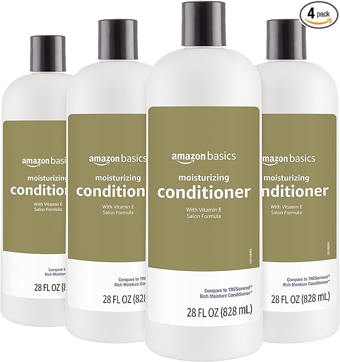 Amazon Basics Moisture Rich Conditioner, 28 Fl Oz (Pack of 4)