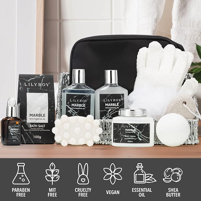 Fathers Day Gifts for Men Dad - 12-Piece Ultimate Bath & Body Gift Set for Women, Spa Gift Basket, Spa Collection with Bath Bomb | Mother's Day, Christmas, Birthday Gifts, All Occasion Holiday Present