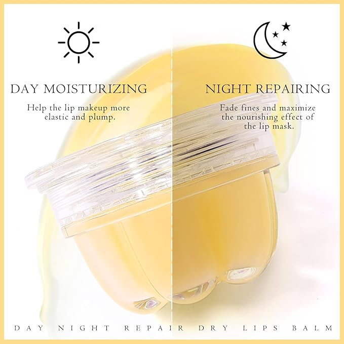 2Pc Jelly Lip Mask Overnight,Fruity Lemon Lip Sleeping Mask Day Night Repair Kawaii Lip Balm Hydrate Plump Dry Lip Scrubs Exfoliator,Lip Care Lip Moisturizer with Collagen-Lemon