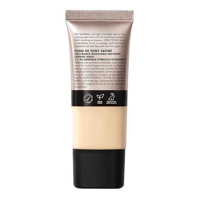 e.l.f. Soft Glam Foundation, Medium Coverage, Long-Lasting & Buildable Foundation For A Smooth, Satin Finish, Vegan & Cruelty-Free, 12 Fair Warm