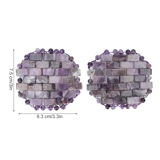 Jade Eye Mask, Amethyst Eye Pack Wrinkles Swelling Elimination Dark Circles Fading Jadestone Eye Massager Eye Pad Eye Shape Eye Covers for Men Women Soothing Eye Patch Reducing Facial Edema Stone