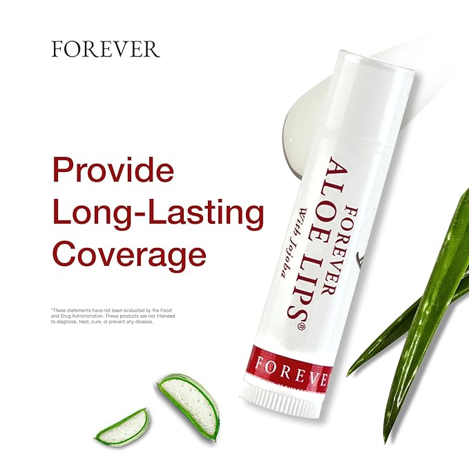 Forever Living - Forever Aloe Lips - Ultimate Lip Care for Any Weather - Moisturizing Lip Balm with Aloe, Jojoba & Beeswax - Vegan - Pack of 12