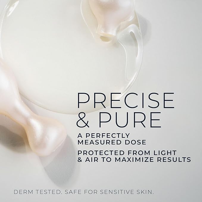 RoC Retinol Correxion Anti-Aging Wrinkle Night Serum, Retinol Serum for Face, Daily Treatment for Fine Lines, Post Acne Scars, 30 Capsules, Unscented, 0.35 Fl Oz