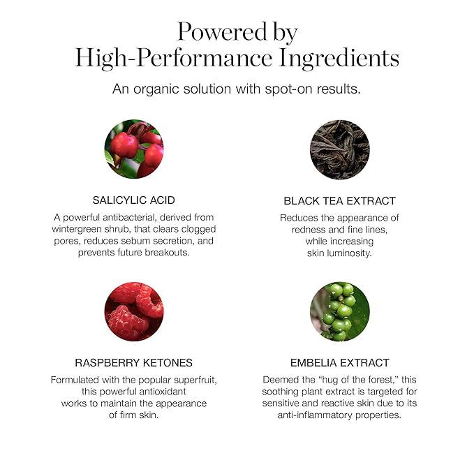 Ogee Plant-Based Acne Treatment for Face with Salicylic Acid - Targeted Acne Spot Treatment with Soothing Ceramic Application Tip