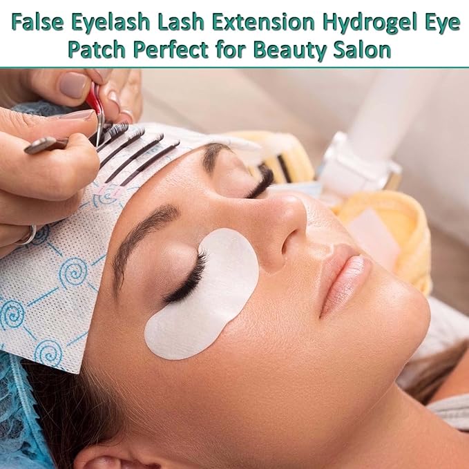 50 Pairs Under Eye Pads, Lint Free Lash Extension Eye Gel Patches for Beauty Salon False Eyelash Extensions Grafting, Hydrogel Eye Mask Beauty Makeup Tool