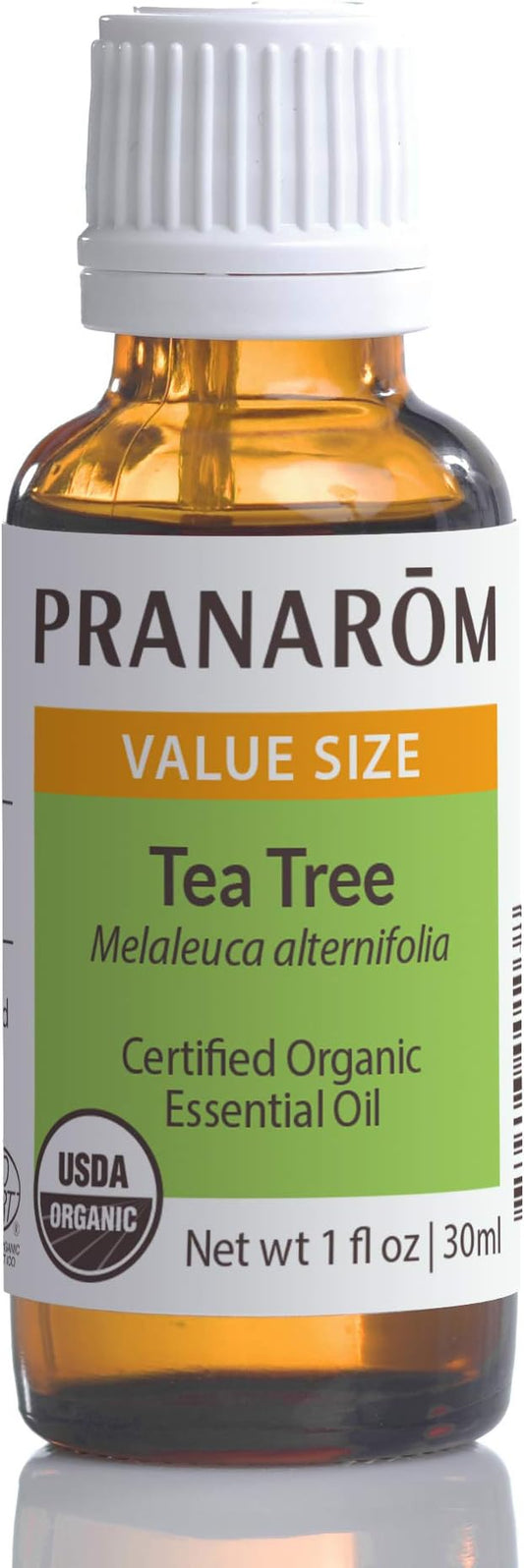 Pranarom USDA Certified Organic Tea Tree Essential Oil (30ml), 100% Pure Undiluted Therapeutic Grade from Zimbabwe for Aromatherapy, Diffuser, Healthy Skin & Hair, Massage, Relaxation