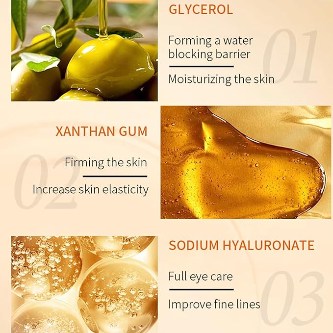 30 Pairs Under Eye Patches for Puffy Eyes, 24k Gold Under Eye Mask, Gel Crystal Collagen Eye Masks for Dark Circles and Puffiness,Travel Eye Patches for Reducing Fine Lines,Moisturizing Skin Care Set