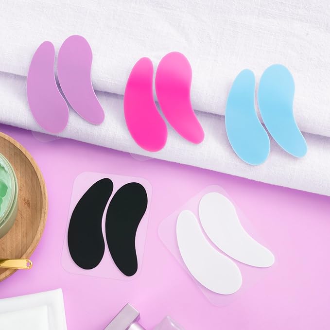 5 Pairs Under Eye Patches Silicone, Colorful Reusable Eye Mask for Dark Circles Puffiness Wrinkles Fine Lines Self Skin Care Stuff Beauty Products Weekend Gifts for Women Teen Girls