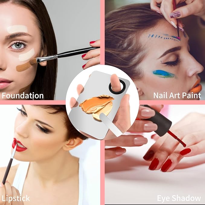 Picasso Spatula Makeup Korean Stainless Steel Makeup Spatula and Palette Set Professional Facial Makeup Tools Foundation Spatula Cosmetic Spatula Tool Makeup Mixing Palettes