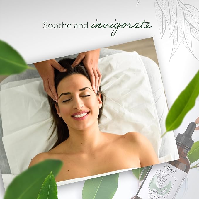 HBNO California Bottled Eucalyptus Essential Oil for Diffuser 4 fl oz (120ml) - Perfect Eucalyptus Oil Essential Oil for Aromatherapy & DIY