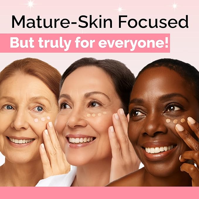 Elizabeth Mott Thank Me Later Under Eye Brightener & Primer – Hydrating Color Corrector for Dark Circles – Lightweight Concealer Base for Mature Skin, Medium Shade 5ml