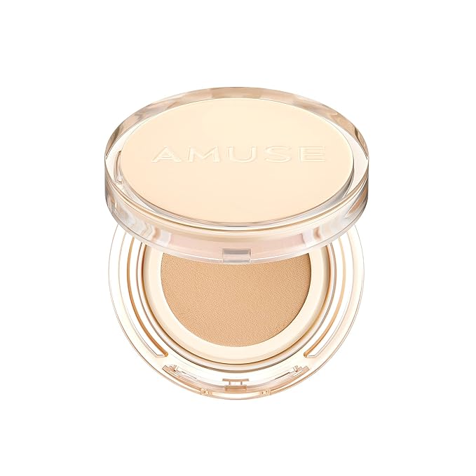 AMUSE Dew Jelly Vegan Cushion Foundation 03 HONEY | dewy, glow, long-lasting, double coverage, clean beauty, lightweight, natural look, foundation for sensitive skin, hydrating cushion