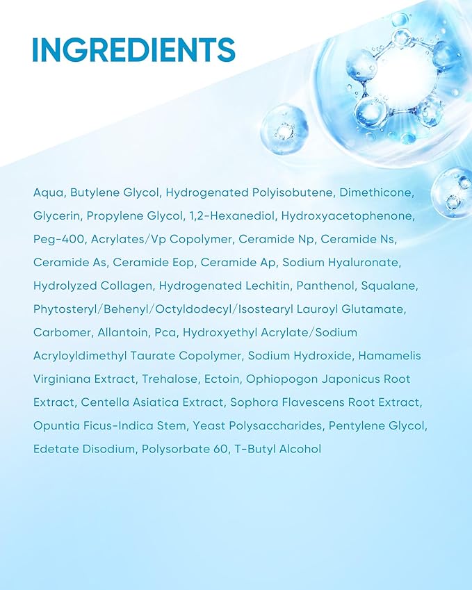 5X Ceramides Moisture Barrier Cream, Hydrating Skin Barrier Repair Face Moisturizer for All Skin Types with Hyaluronic Acid & Centella, Daily Moisturizer, Non-Comedogenic