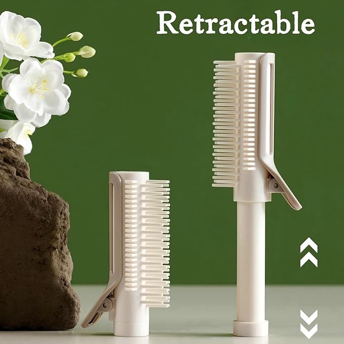 Retractable Hair Root Volume Clips, 2-in-1 Hair Styling Tool, Volumizing Roller Comb for Travel