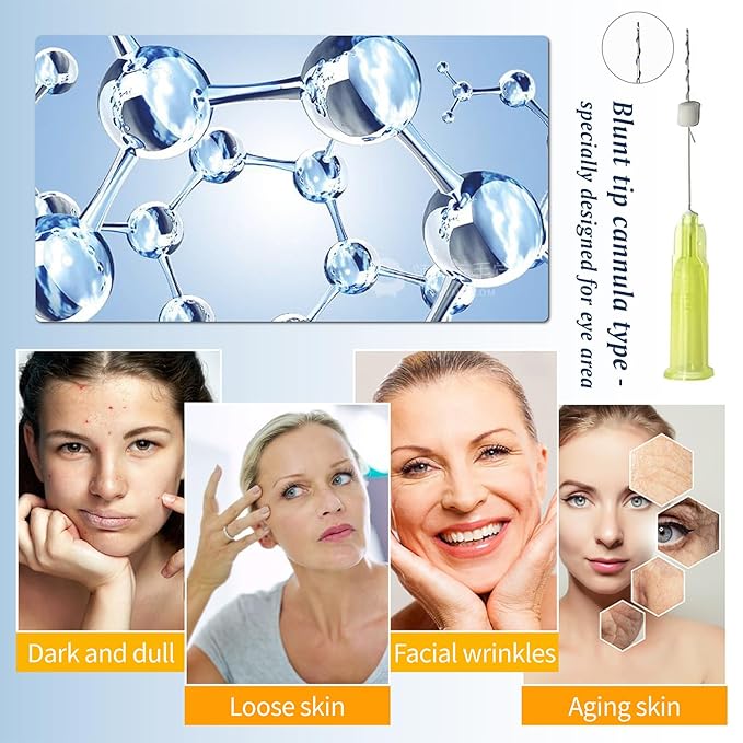 Elves Pdo Threads for Eyes Lift Mono Screw Type 30g38mm Pdo Lifting Thread for Fox Eye 40pcs Pdo Threads for Face Lift with Blunt Tips Smooting Eye Wrinkles Improves Skin's Firmness and Elasticity