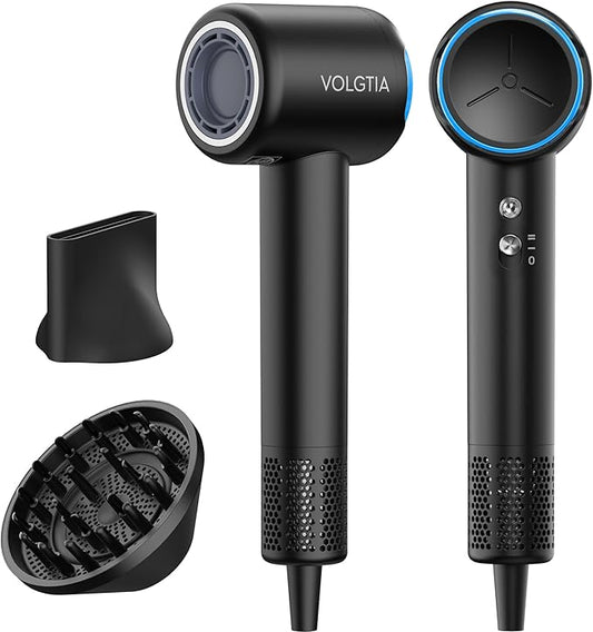 Hair Dryer with Diffuser for Curly Hair, 110000 RPM Professional High Speed Blow Dryer with Negative Ions, 1400W Hairdryer with 6.5 Ft Cord Fast Drying for Women Men