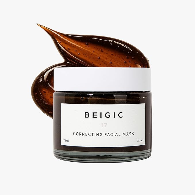 BEIGIC Correcting Facial Mask - Vegan Pore Tightening Face Mask with Coffee Bean Powders, Sucrose & Coconut Oil for smooth, even-toned & moisturized skin (2.36 Fl. Oz)